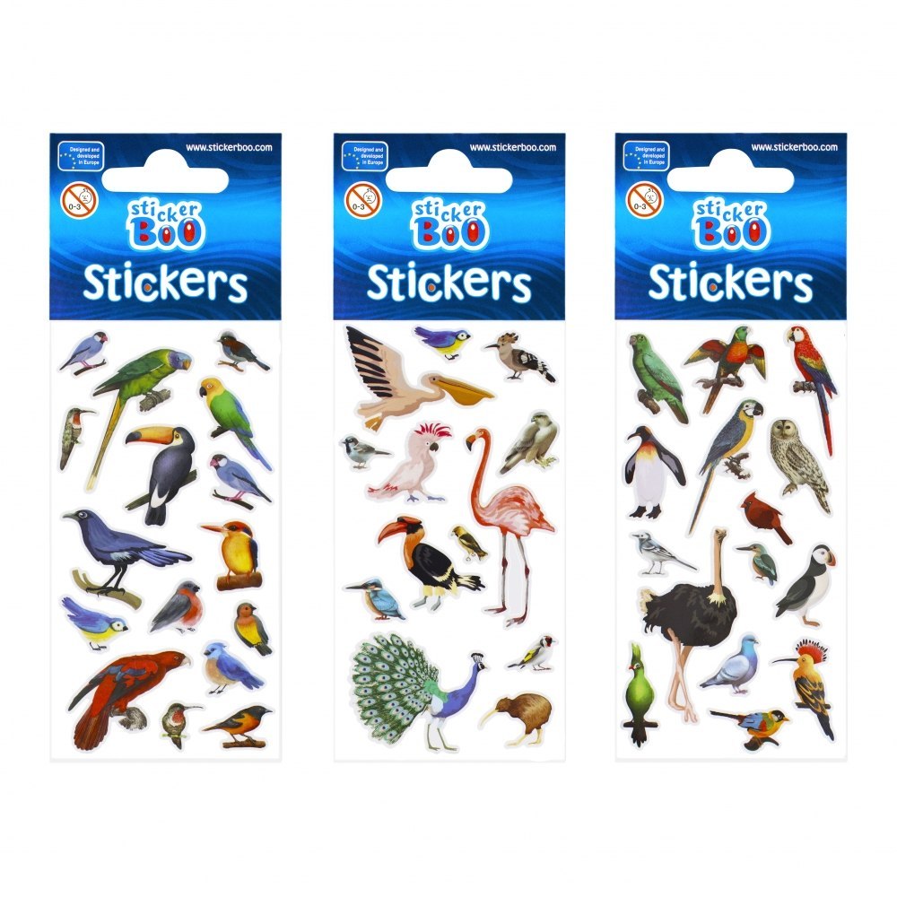STICKERS 7X18 CM BIRDS STICKER BOO 498836 STICKERBOO-STICKERS